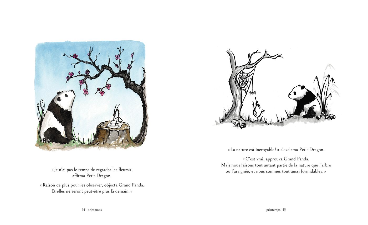 Illustration du livre Grand Panda et Petit Dragon de James Norbury